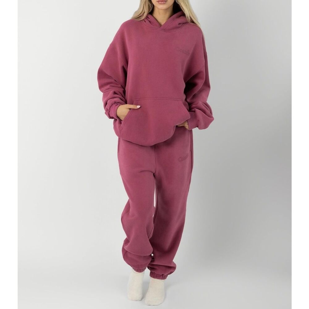 Comfrt‎ Minimalist Sweatpants Unisex Berry Pink Small